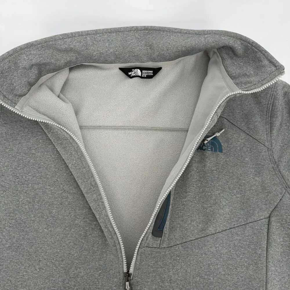 The North Face Canyonlands Gray Half Zip Pocket Pullover Light Jacket Men Medium